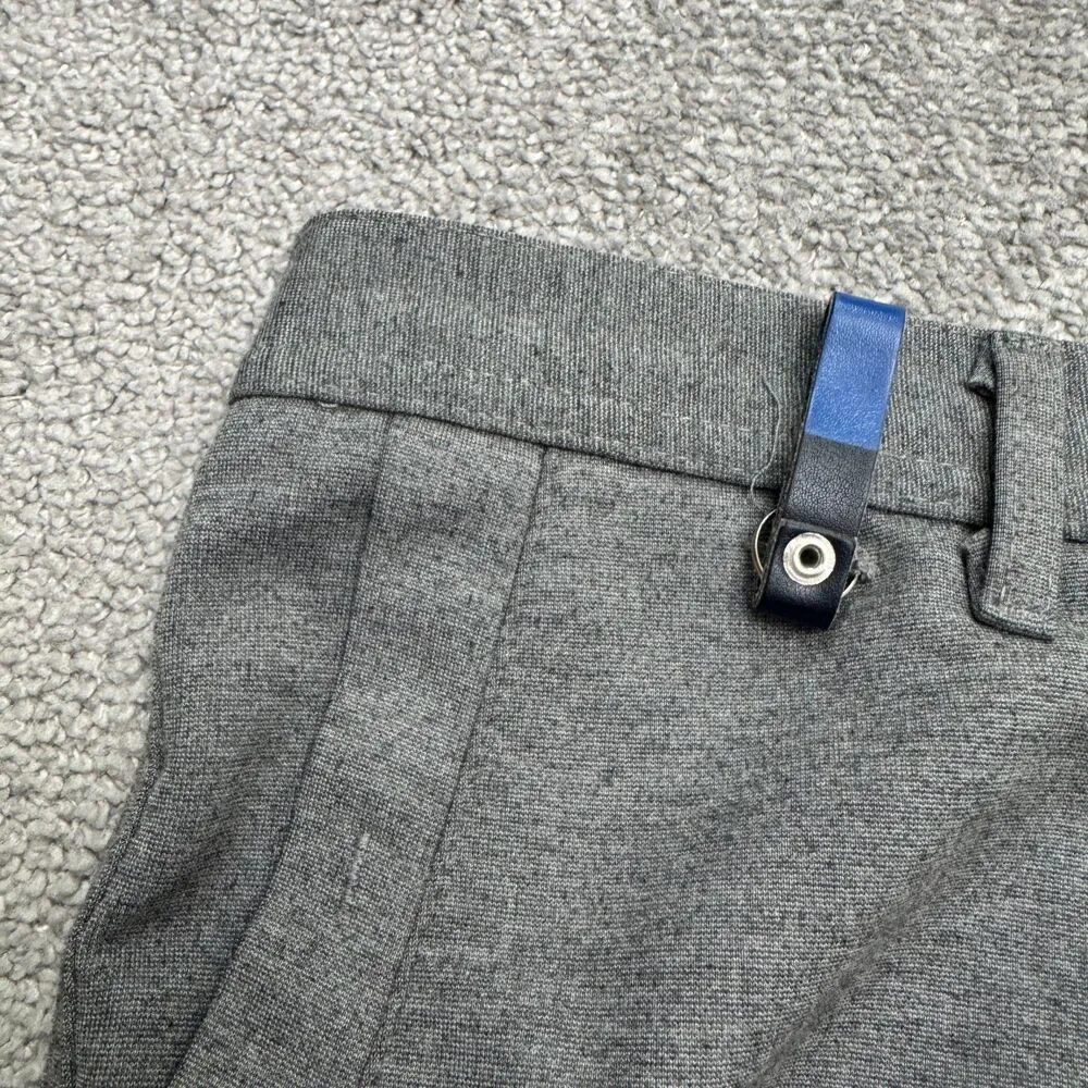 Zara Stretch Dress Pants Trouser Mens 34 Heathered Gray Tapered Leg Flat Front